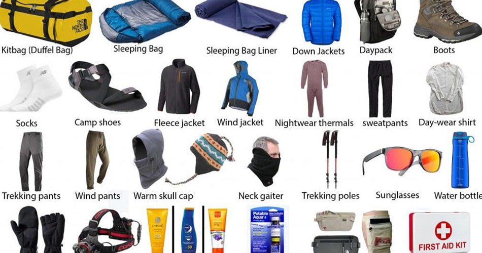 trekking packing list